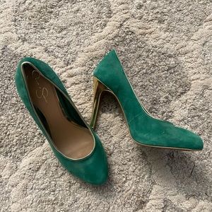 Emerald & Gold Heels